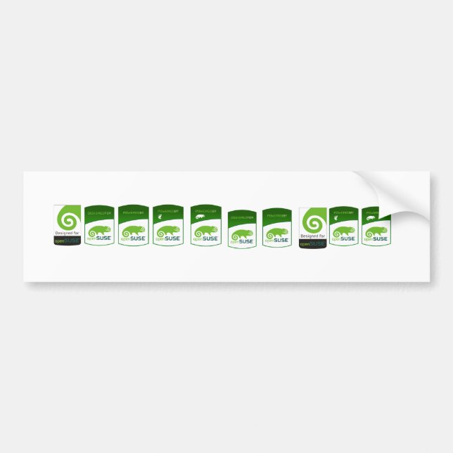 angetrieben durch opensuse Aufkleber Autoaufkleber (Vorne)