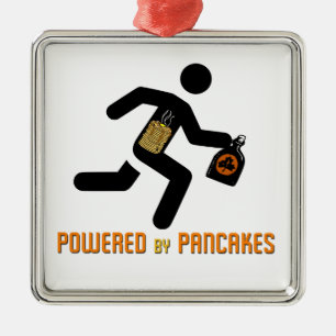Angetrieben durch Pfannkuchen Silbernes Ornament