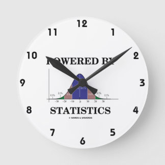 Angetrieben durch Statistiken (Bell-Kurven-Spaß) Runde Wanduhr