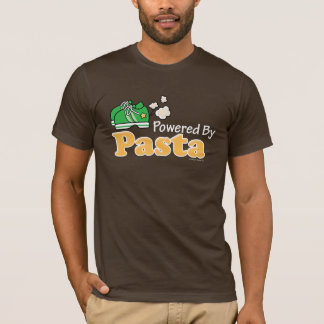Angetrieben durch Teigwaren-Läufer-T - Shirt