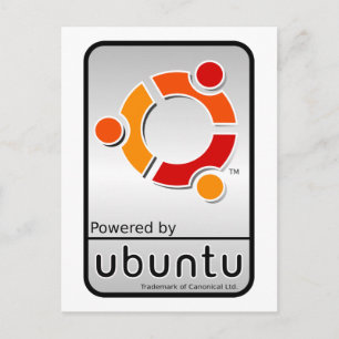 Angetrieben durch Ubuntu-Postkarte Postkarte