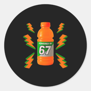 Angetrieben von 67 Aura Energie Lustig 6 7 Meme Se Runder Aufkleber