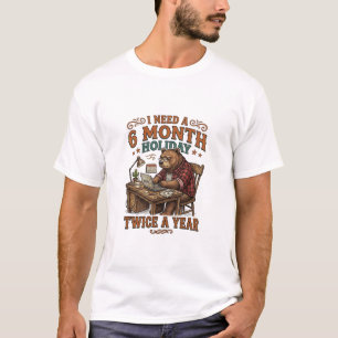 Angetrieben von Angst & Kaffee Lustiger Opossum T-Shirt
