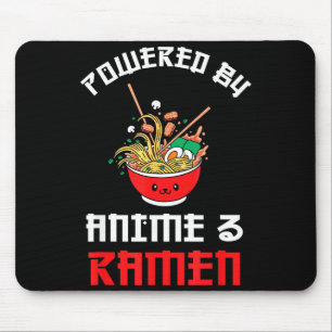 Angetrieben von Anime und Ramen, lustiger Anime-Nu Mousepad