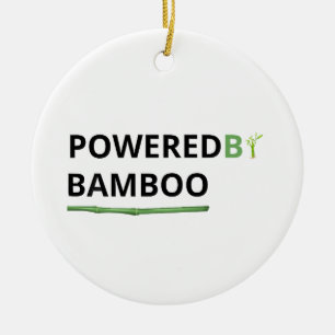 Angetrieben von Bamboo Funny Panda Zitat Keramik Ornament