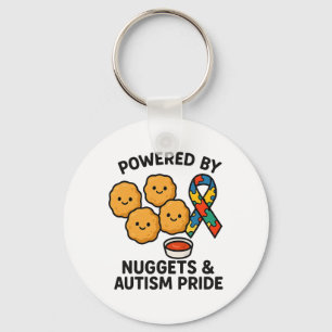 Angetrieben von Chicken Nuggets und Autismus-Stolz Schlüsselanhänger