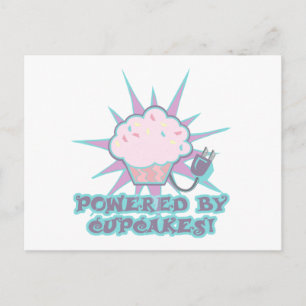 Angetrieben von Cupcakes Postkarte