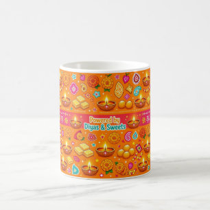Angetrieben von Diwali Sweet Jewel Tone Orange Mon Kaffeetasse