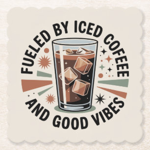 Angetrieben von Eiskaffee und guter Laune Untersetzer