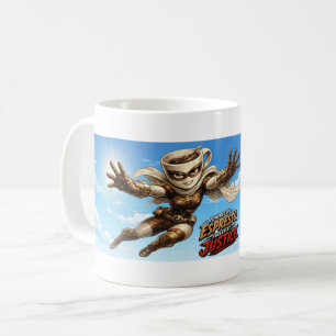 Angetrieben von Espresso. Angefeuert von Gerechtig Kaffeetasse