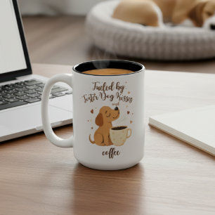 Angetrieben von Foster-Hund-Küssen Coffee Rescue Zweifarbige Tasse