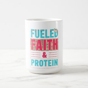 Angetrieben von Glauben und Protein-Shirt Christ Kaffeetasse