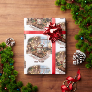Angetrieben von heißen Kakao-Wintergeschichten-Mus Geschenkpapier