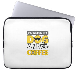 Angetrieben von Hund und Kaffee Vintage-Shirt-Desi Laptopschutzhülle
