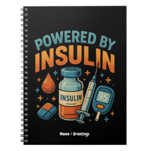 Angetrieben von Insulin Diabetes Awareness Funny Z Notizblock