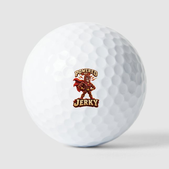 Angetrieben von Jerky Superhero Golfball (Vorderseite)
