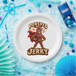 Angetrieben von Jerky Superhero Pappteller