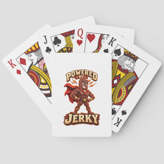 Angetrieben von Jerky Superhero Spielkarten (Rückseite)