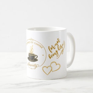 Angetrieben von Kaffee & Angst Tasse Lustig Sark