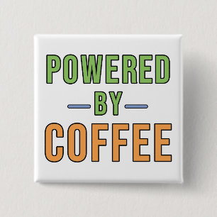 Angetrieben von Kaffee Button