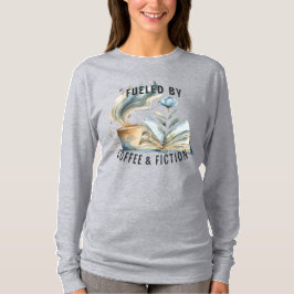 Angetrieben von Kaffee & Fiktion Langarm T-Shirt