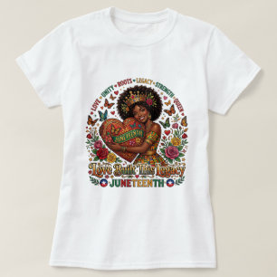 Angetrieben von Kaffee & Freiheit Juneteenth-Shirt T-Shirt