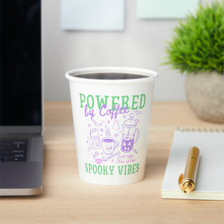 Angetrieben von Kaffee & Grusel-Vibes Halloween-Ge Pappbecher