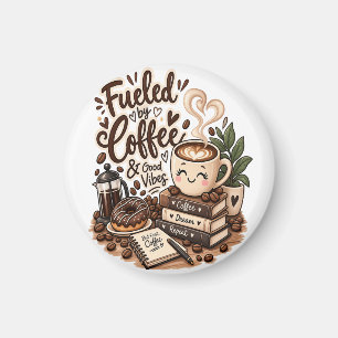 Angetrieben von Kaffee & Guter Laune – Süße Kaffee Magnet