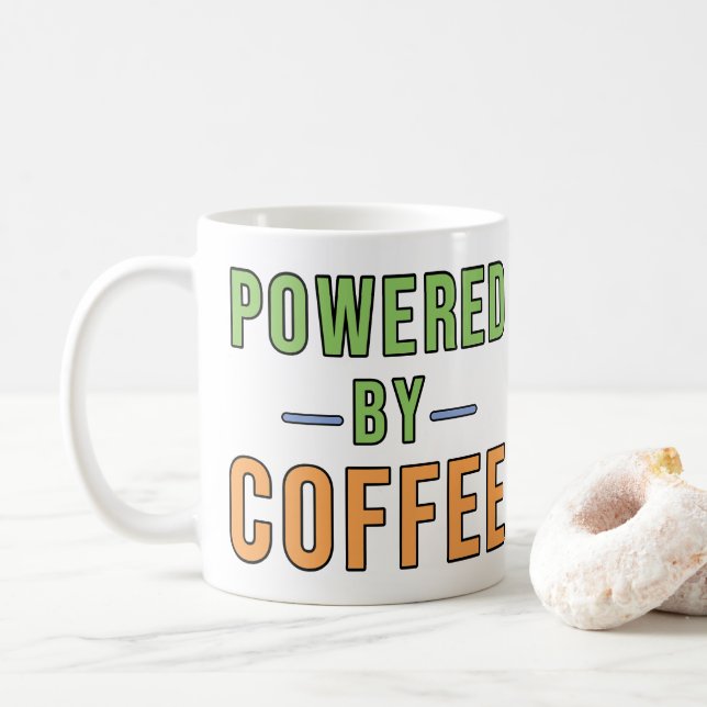 Angetrieben von Kaffee Kaffeetasse (Mit Donut)