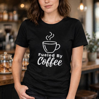 Angetrieben von Kaffee Lustiger Kaffeeliebhaber Tri-Blend Shirt