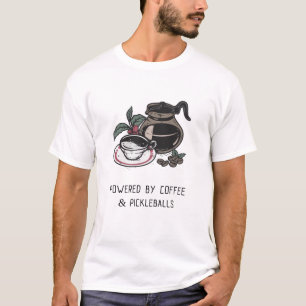 Angetrieben von Kaffee & Pickleballs - PickleballC T-Shirt