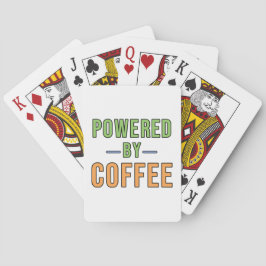 Angetrieben von Kaffee Spielkarten