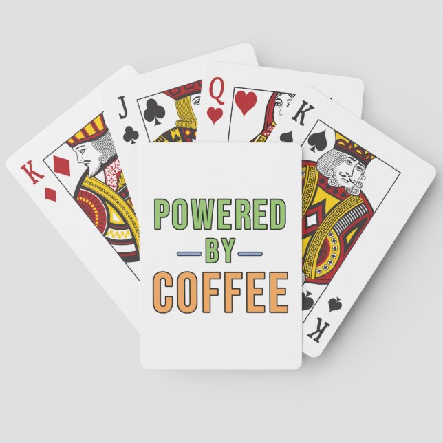 Angetrieben von Kaffee Spielkarten (Rückseite)