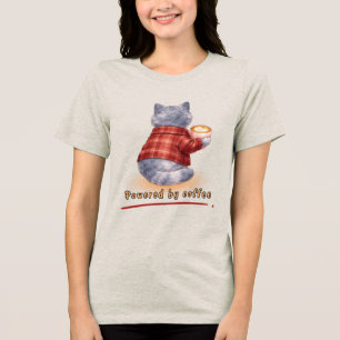 Angetrieben von Kaffee Tri-Blend Shirt
