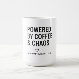 Angetrieben von Kaffee und Chaos - Überlebenskit f Kaffeetasse