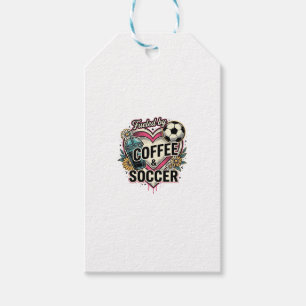 Angetrieben von Kaffee und Fußball Vintage-Shirt-D Geschenkanhänger