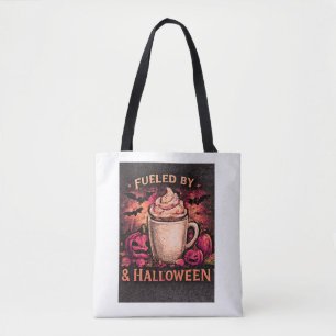 Angetrieben von Kaffee und Halloween Humor
