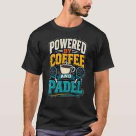 Angetrieben von Kaffee und Padel Retro-Sport T-Shirt