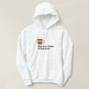 Angetrieben von Kaffee und Papa-Witzen – Lustiger Hoodie