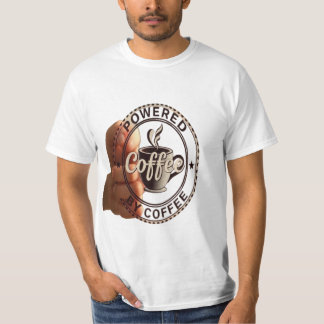 Angetrieben von Kaffee - Vintage Kaffeegrafik T-Shirt