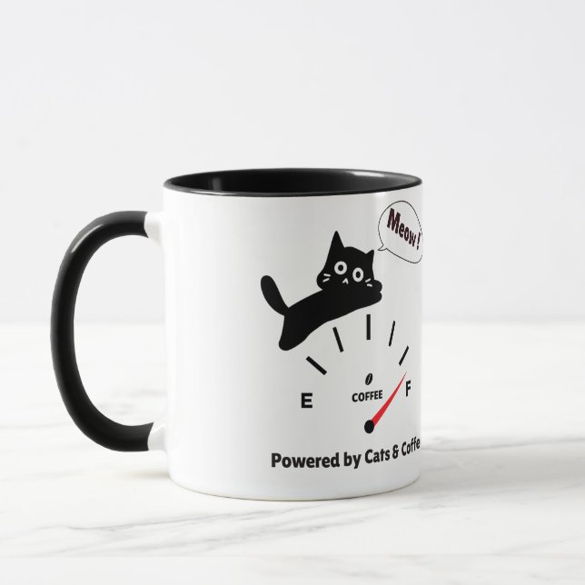 Angetrieben von Katzen & Kaffee Tasse (Links)