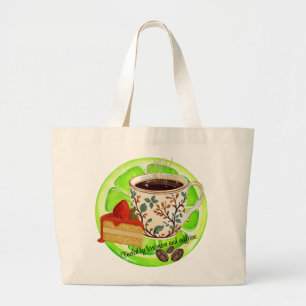 Angetrieben von Liebe, Mama und Koffein. Jumbo Stoffbeutel