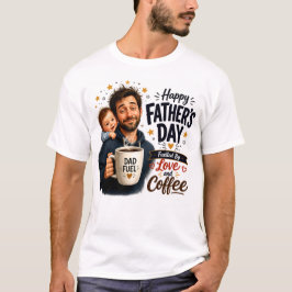 Angetrieben von Liebe und Kaffee Alles Gute zum Va T-Shirt