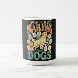 Angetrieben von Mahjong und Wasserfarben Labradorh Kaffeetasse