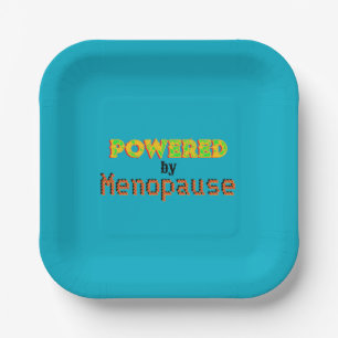 Angetrieben von Menopause 3 Pappteller