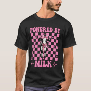 Angetrieben von Milch Molkerei Bauer Kuh Milchwirt T-Shirt