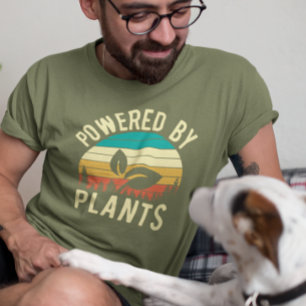 Angetrieben von Pflanzen Vegan Vegetarisch Retro T-Shirt