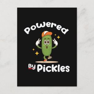 Angetrieben von Pickles Essen Essiggurke Lustig Postkarte