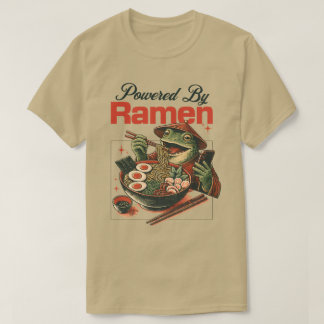Angetrieben von Ramen-Frosch-Phone-Scrollin-lustig T-Shirt
