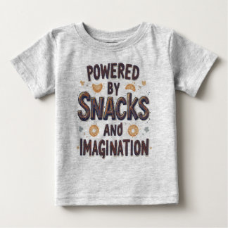 Angetrieben von Snacks Imagination Lustige Lebensm Baby T-shirt